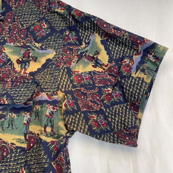 Imperial Poplin Salty Dog Gant Short Sleeve Button Down Shirt Golf Theme Men’s - Picture 10 of 12